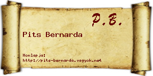 Pits Bernarda névjegykártya